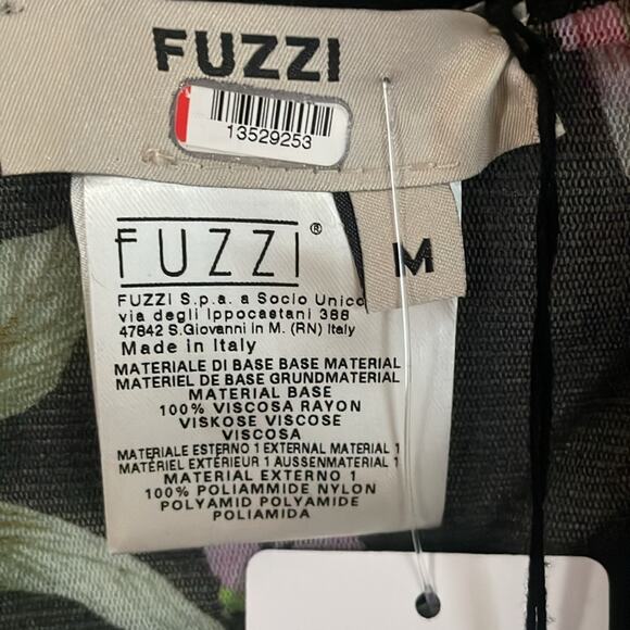 Fuzzi Bouquet Floral Hummingbird Print Sleeveless Tulle Jersey Sheath Dress - Picture 11 of 16